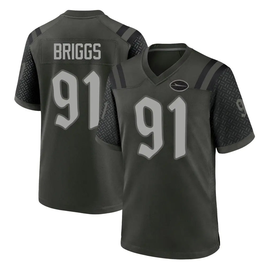 CAdoa NY.Jets #91 Jowon Briggs Player Green 2025 Rivalries Collection Home Game Stitched Jerseys