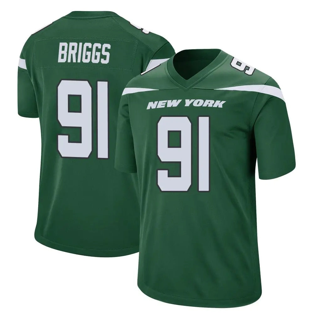 CAdoa NY.Jets #91 Jowon Briggs Player Green Home Game Stitched Jerseys