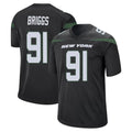 CAdoa NY.Jets #91 Jowon Briggs Player Stealth Black Home Game Stitched Jerseys