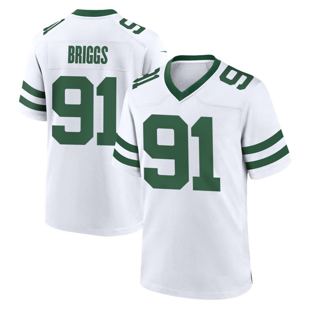 CAdoa NY.Jets #91 Jowon Briggs Player White Legacy Home Game Stitched Jerseys