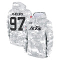 CAdoa NY.Jets #97 Harrison Phillips Player Arctic Camo Salute to Service Pullover Hoodies Limited Game Stitched Jerseys