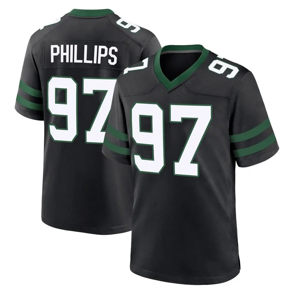 CAdoa NY.Jets #97 Harrison Phillips Player Black Legacy Home Game Stitched Jerseys