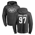 CAdoa NY.Jets #97 Harrison Phillips Player Gray Pullover Hoodies Limited Game Stitched Jerseys