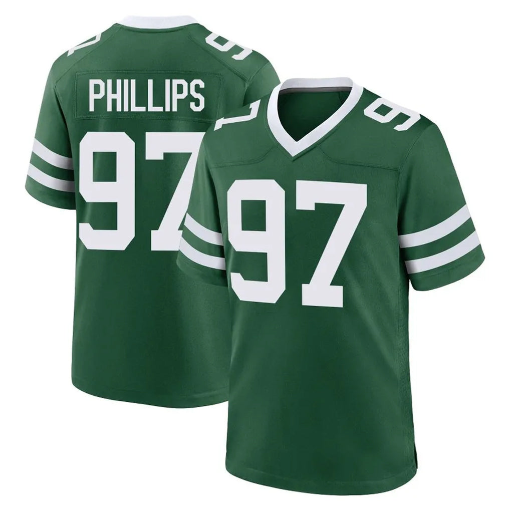 CAdoa NY.Jets #97 Harrison Phillips Player Green Legacy Home Game Stitched Jerseys