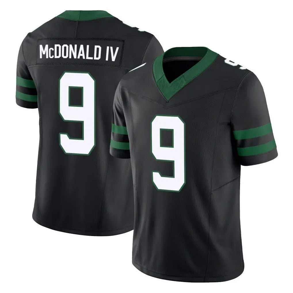 CAdoa NY.Jets #9 Will McDonald IV Player Black Limited Legacy Vapor F.U.S.E. Home Game Stitched Jerseys