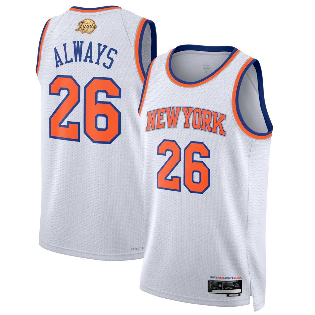 CAdoa NY.Knicks #26  White 2026 Finals Champions Always 26 Swingman Jerseys - Association Edition