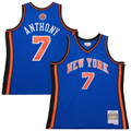 CAdoa NY.Knicks #7 Carmelo Anthony Mitchell & Ness Blue 201011 Swingman Jerseys