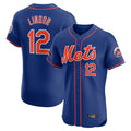 CAdoa NY.Mets #12 Francisco Lindor Player Royal Limited Elite Home Stitched Jerseys