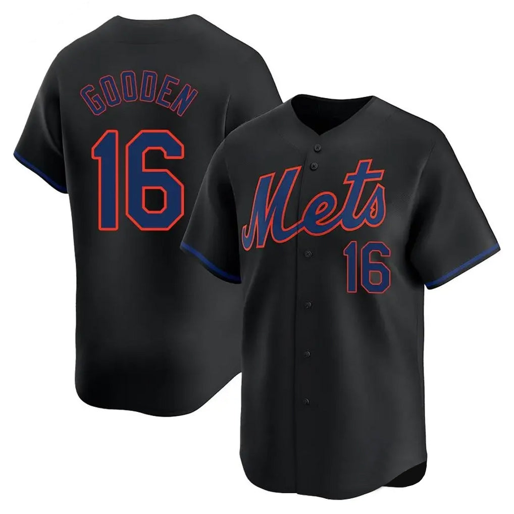 CAdoa NY.Mets #16 Dwight Gooden Player Black Alternate Home Limited Stitched Jerseys