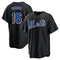 CAdoa NY.Mets #16 Dwight Gooden Player Black Replica Home Game Stitched Jerseys