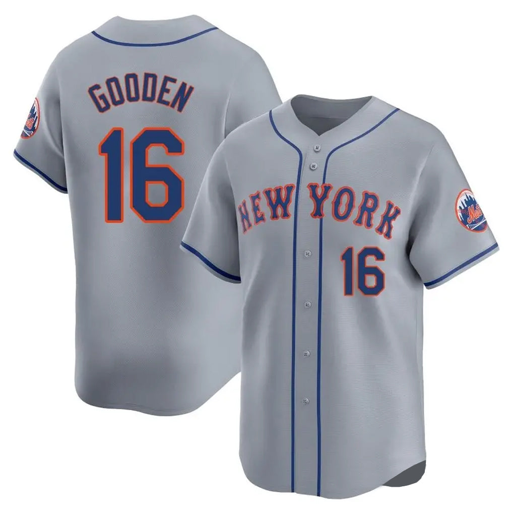 CAdoa NY.Mets #16 Dwight Gooden Player Gray Road Limited Home Stitched Jerseys