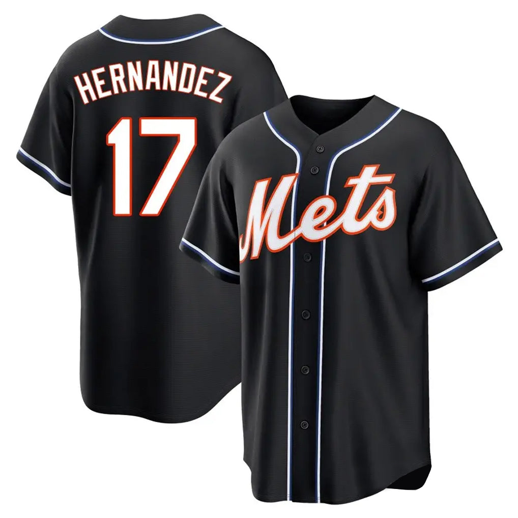 CAdoa NY.Mets #17 Keith Hernandez Player Black Fashion Out Game Stitched Jerseys