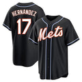CAdoa NY.Mets #17 Keith Hernandez Player Black Fashion Out Game Stitched Jerseys
