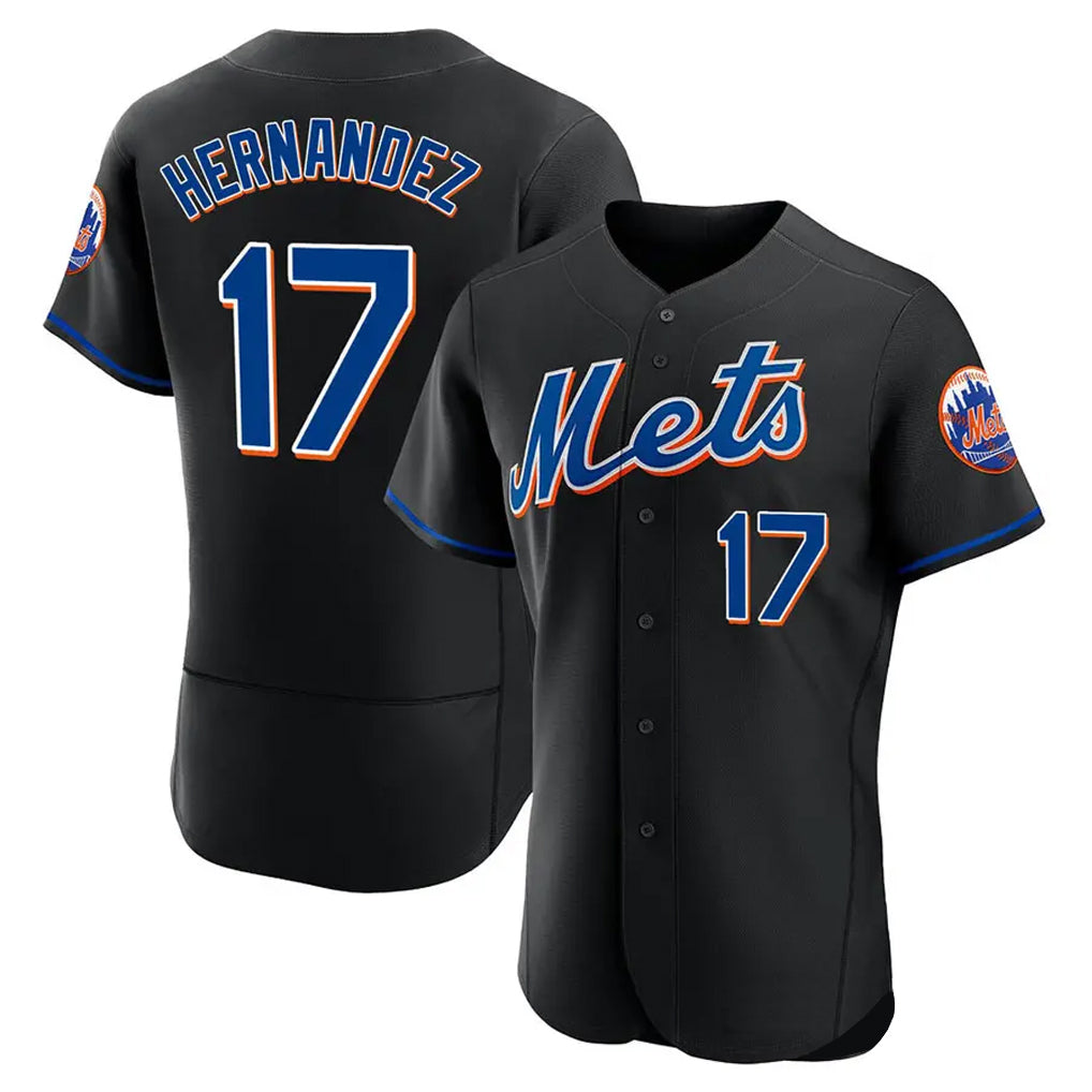 CAdoa NY.Mets #17 Keith Hernandez Player Black Replica Home Limited Elite Stitched Jerseys