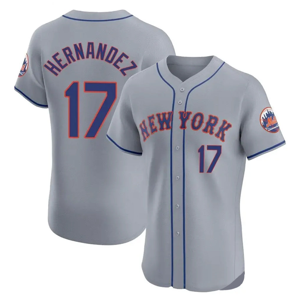 CAdoa NY.Mets #17 Keith Hernandez Player Gray Road Limited Elite Home Stitched Jerseys