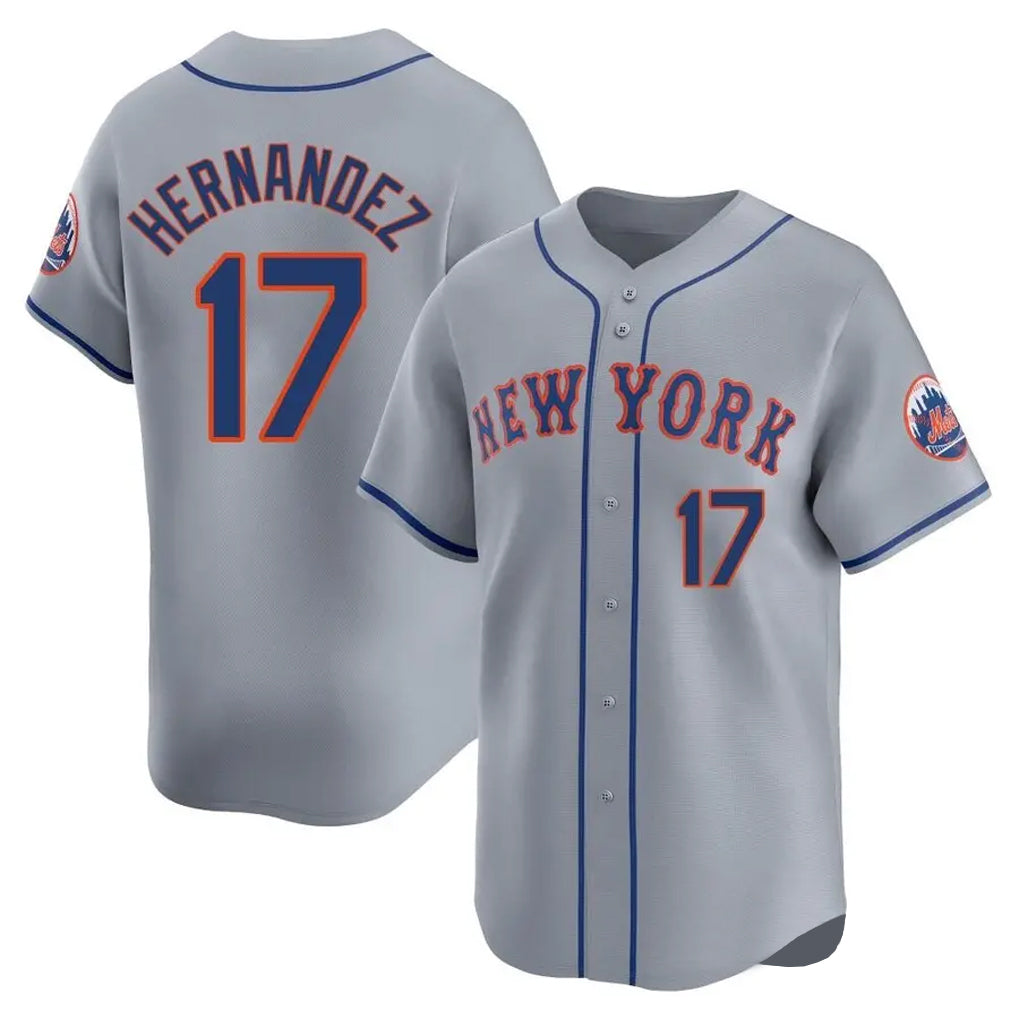 CAdoa NY.Mets #17 Keith Hernandez Player Gray Road Limited Home Stitched Jerseys