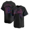 CAdoa NY.Mets #18 Darryl Strawberry Player Black Alternate Home Limited Stitched Jerseys