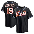 CAdoa NY.Mets #19 Bo Bichette Player Black Fashion Out Game Stitched Jerseys