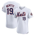 CAdoa NY.Mets #19 Bo Bichette Player White Home Limited Elite Stitched Jerseys