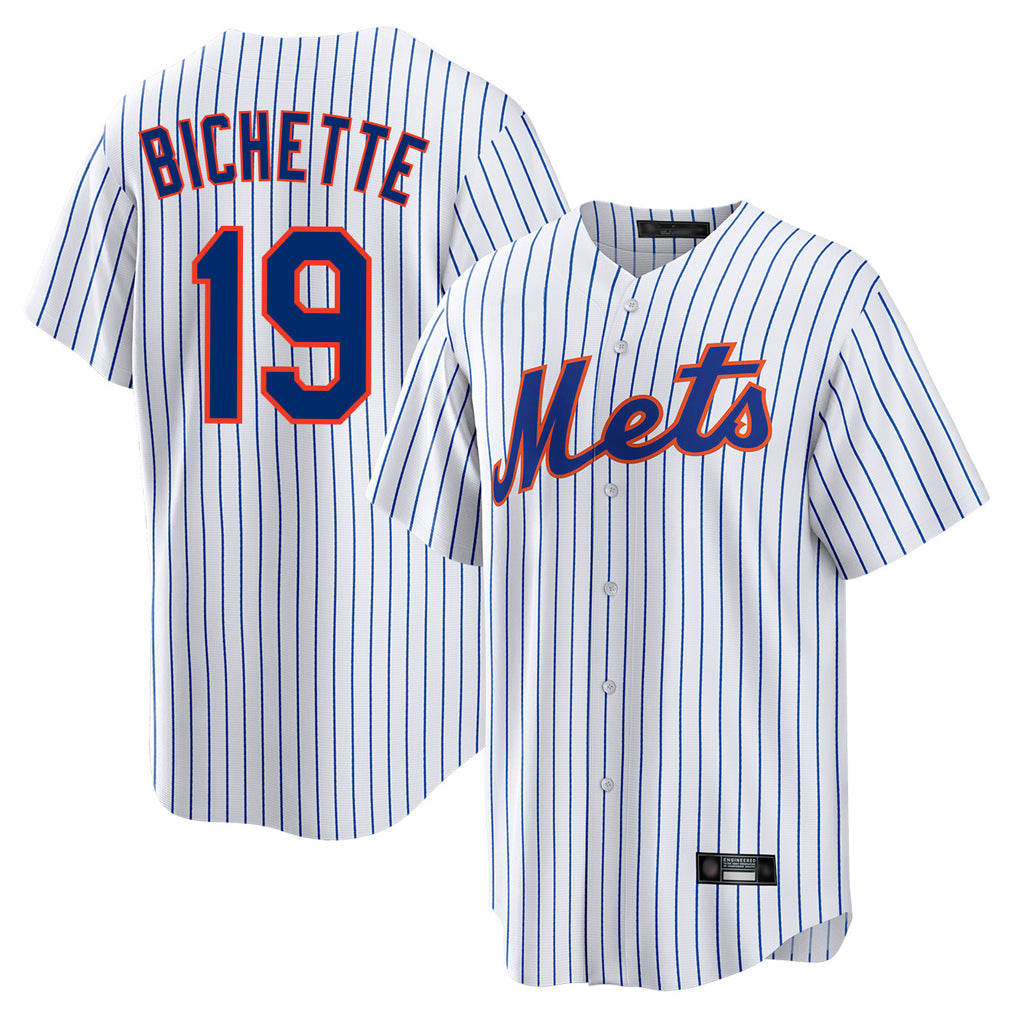 CAdoa NY.Mets #19 Bo Bichette Player White Home Replica Stitched Jerseys
