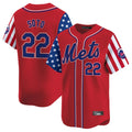 CAdoa NY.Mets #22 Juan Soto Player Red 2025 Independence Day Vapor Premier Limited  Stitched Jerseys