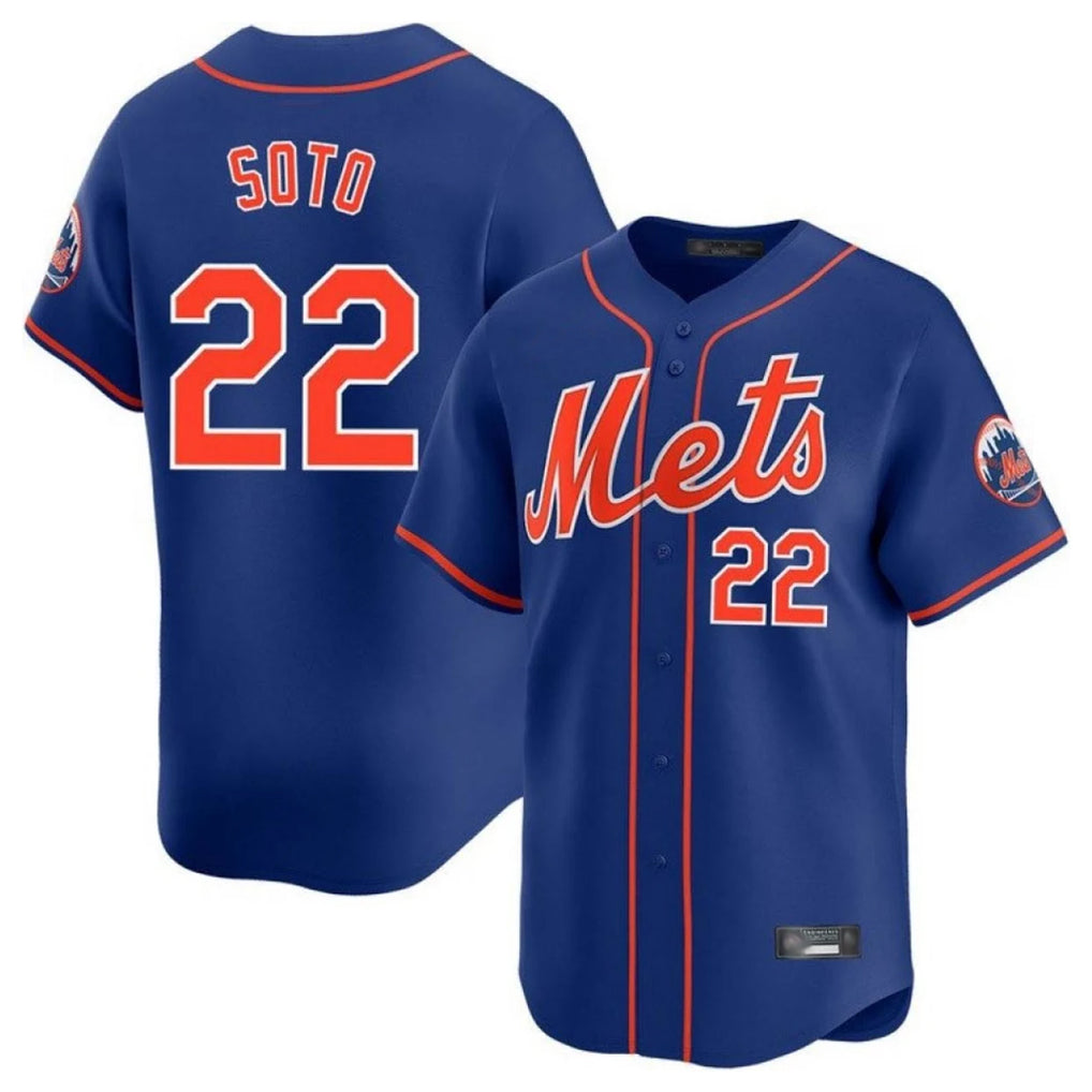 CAdoa NY.Mets #22 Juan Soto Player Royal Home Limited Stitched Jerseys