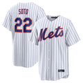 CAdoa NY.Mets #22 Juan Soto Player White Home Replica Stitched Jerseys