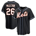 CAdoa NY.Mets #26 Nolan McLean Player Black Fashion Out Game Stitched Jerseys