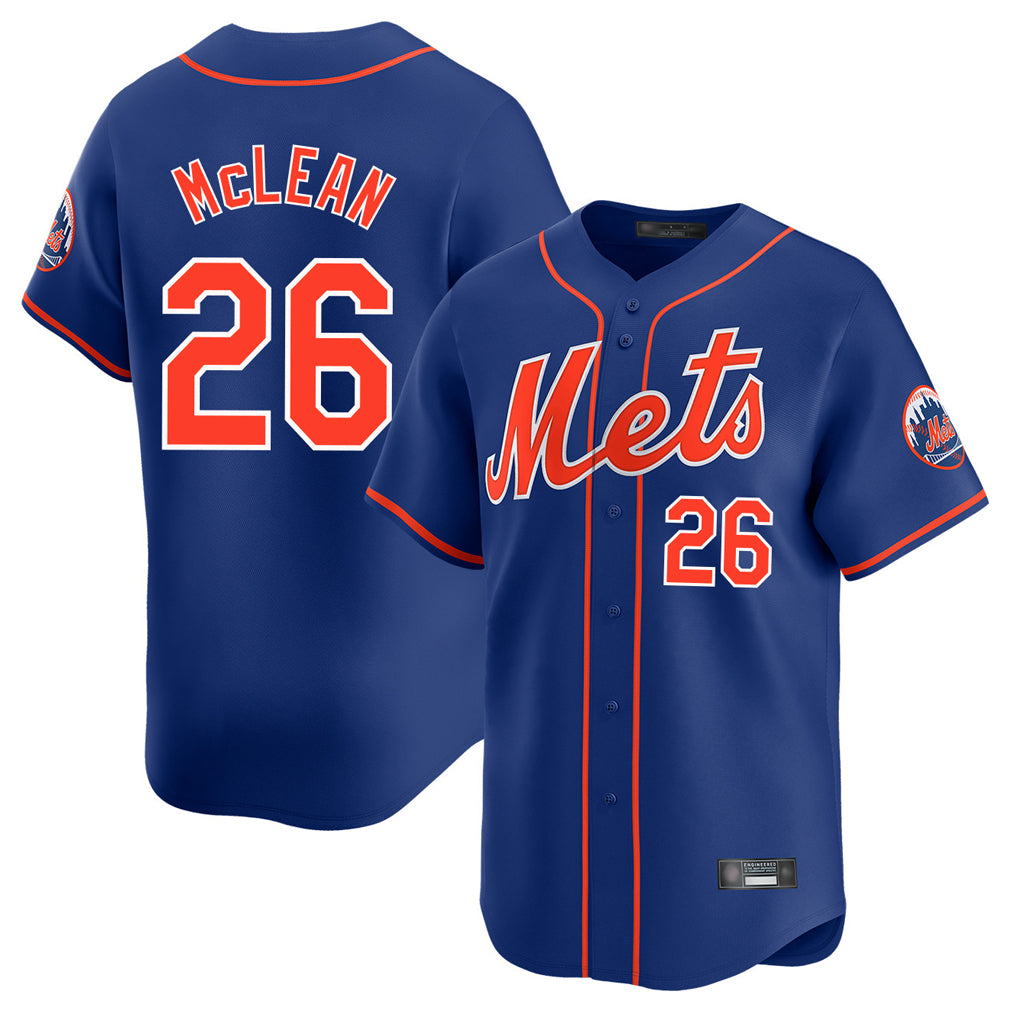 CAdoa NY.Mets #26 Nolan McLean Player Royal Home Limited Stitched Jerseys