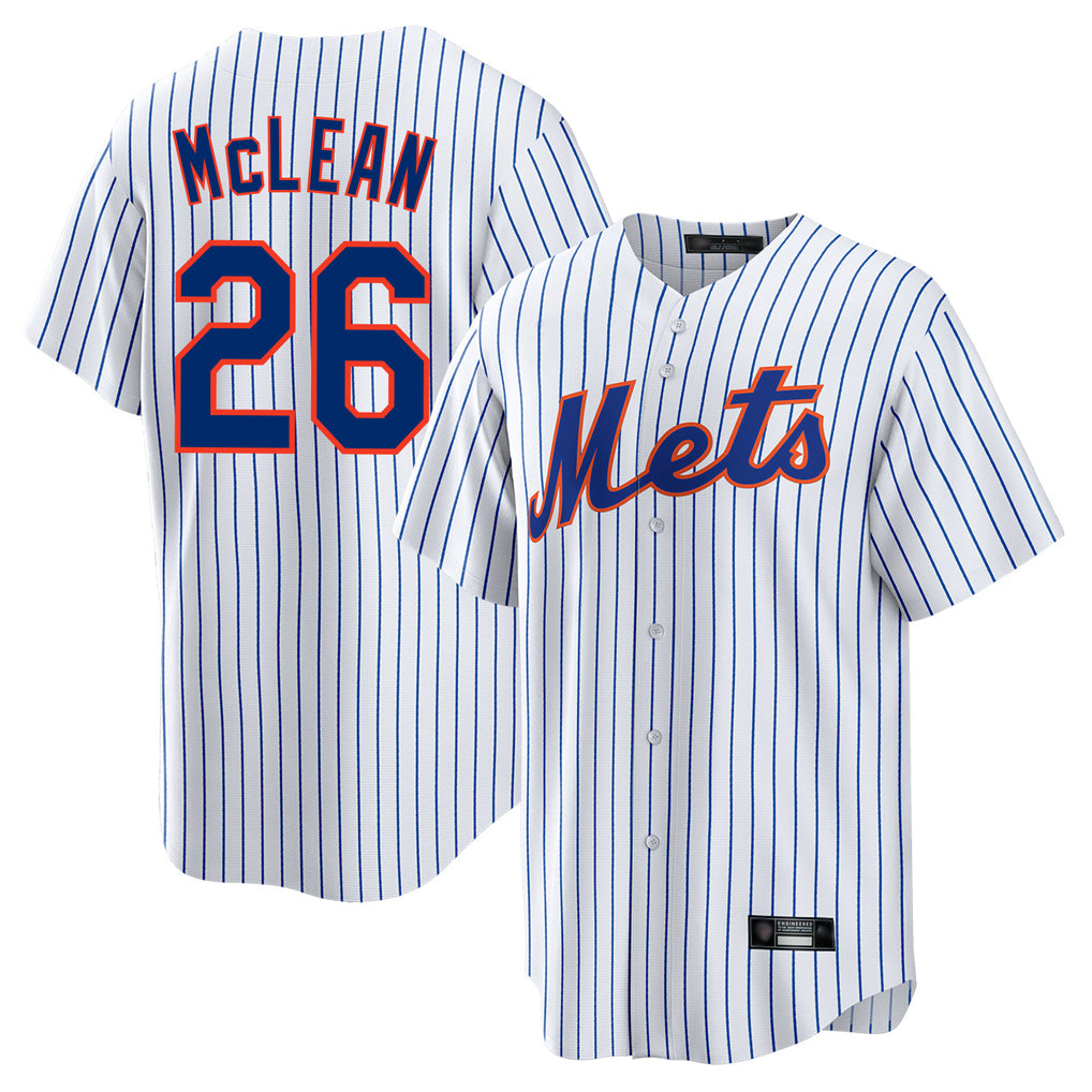 CAdoa NY.Mets #26 Nolan McLean Player White Home Game Stitched Jerseys