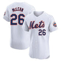 CAdoa NY.Mets #26 Nolan McLean Player White Home Limited Elite Stitched Jerseys
