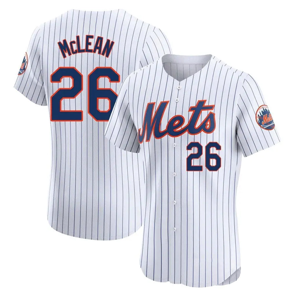 CAdoa NY.Mets #26 Nolan McLean Player White Home Limited Elite Stitched Jerseys