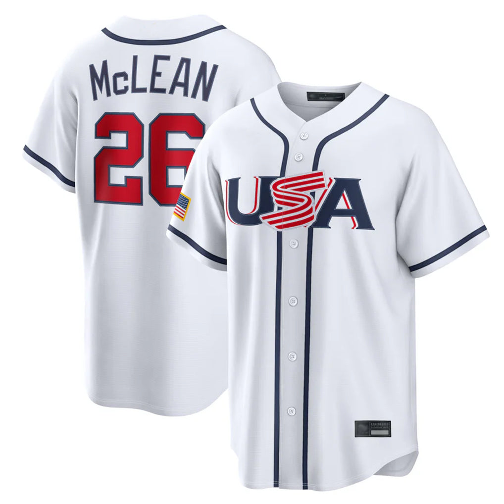 CAdoa NY.Mets #26 Nolan McLean Player White USA 2026 World Classic Home Limited Stitched Jerseys