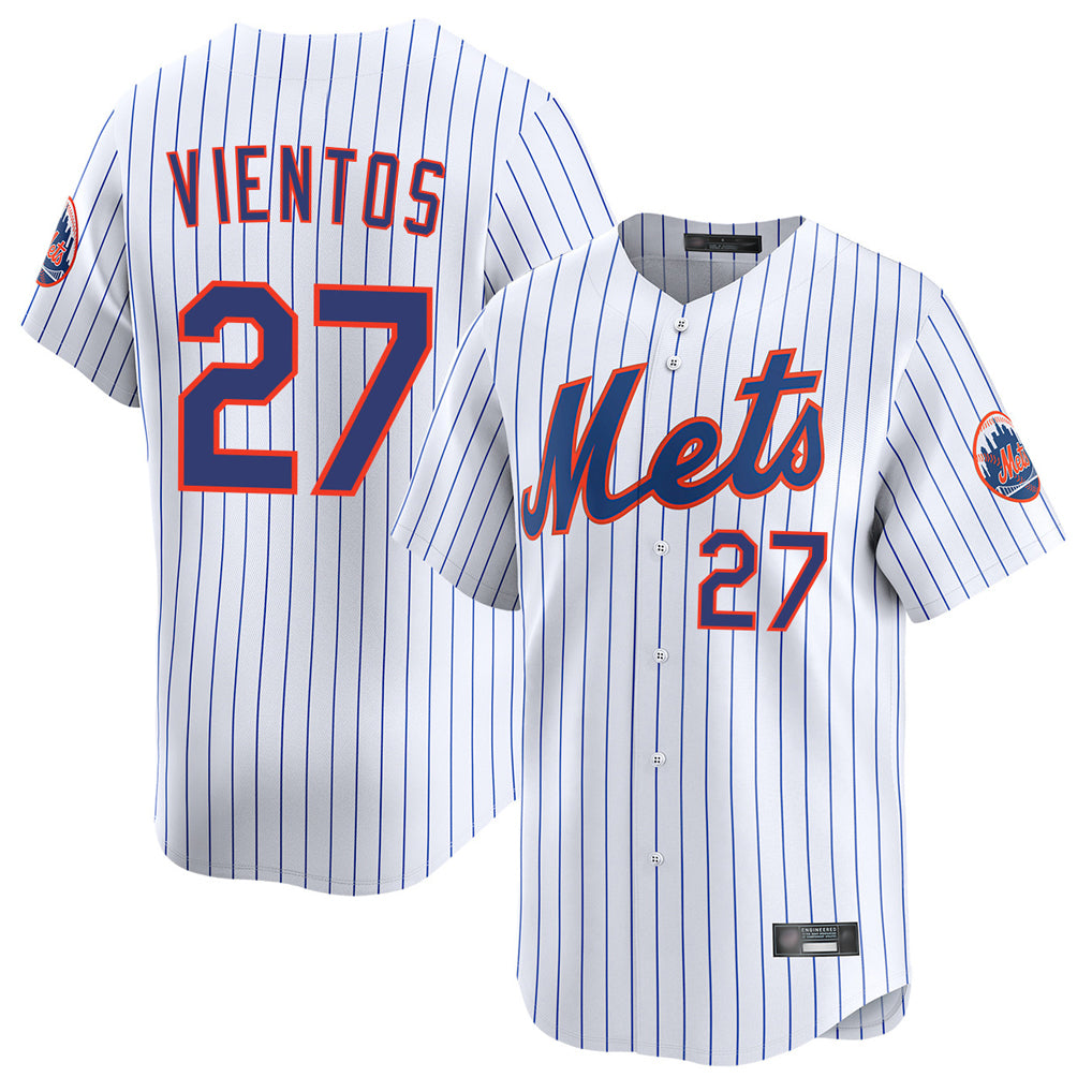 CAdoa NY.Mets #27 Mark Vientos Player White Home Limited Stitched Jerseys