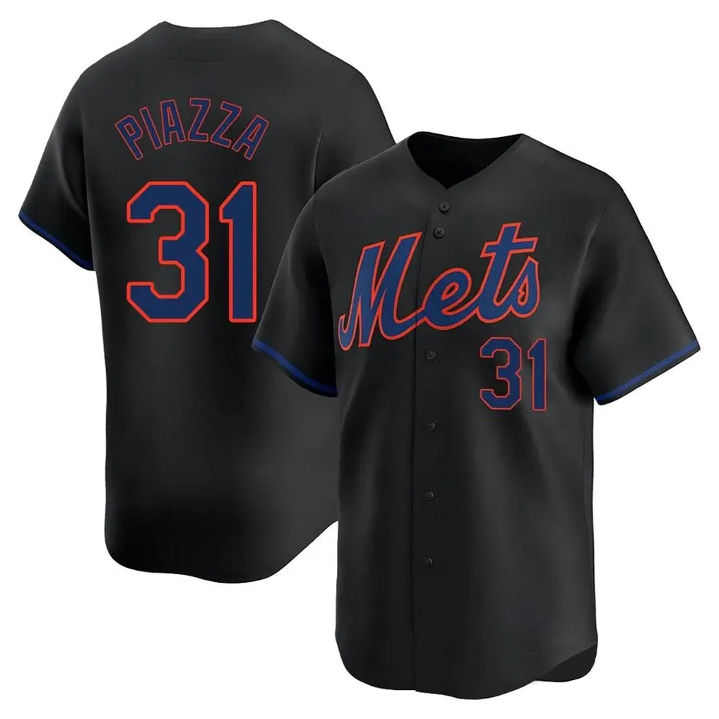 CAdoa NY.Mets #31 Mike Piazza Player Black Alternate Home Limited Stitched Jerseys