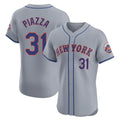 CAdoa NY.Mets #31 Mike Piazza Player Gray Road Limited Elite Home Stitched Jerseys