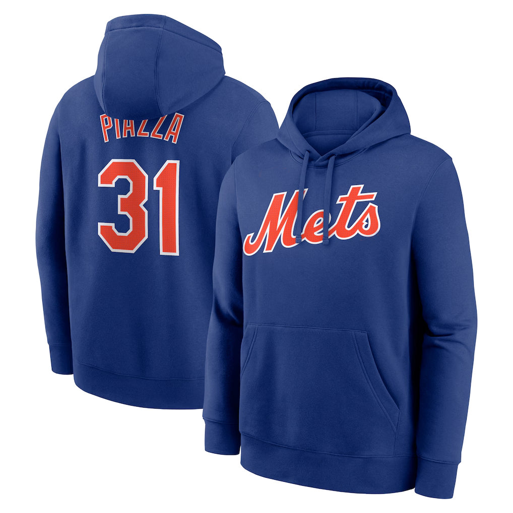 CAdoa NY.Mets #31 Mike Piazza Player Royal Club Pullover Hoodie Game Stitched Jerseys