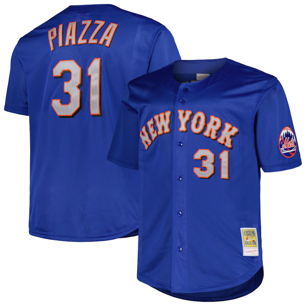 CAdoa NY.Mets #31 Mike Piazza Player Royal Mitchell & Ness Cooperstown Collection Home Limited Stitched Jerseys