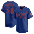 CAdoa NY.Mets #31 Mike Piazza Player Royal T-shirt Home Limited Elite Stitched Jerseys