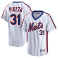 CAdoa NY.Mets #31 Mike Piazza Player White Cooperstown Collection T-shirt Game Stitched Jerseys