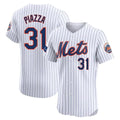 CAdoa NY.Mets #31 Mike Piazza Player White Home Limited Elite Stitched Jerseys