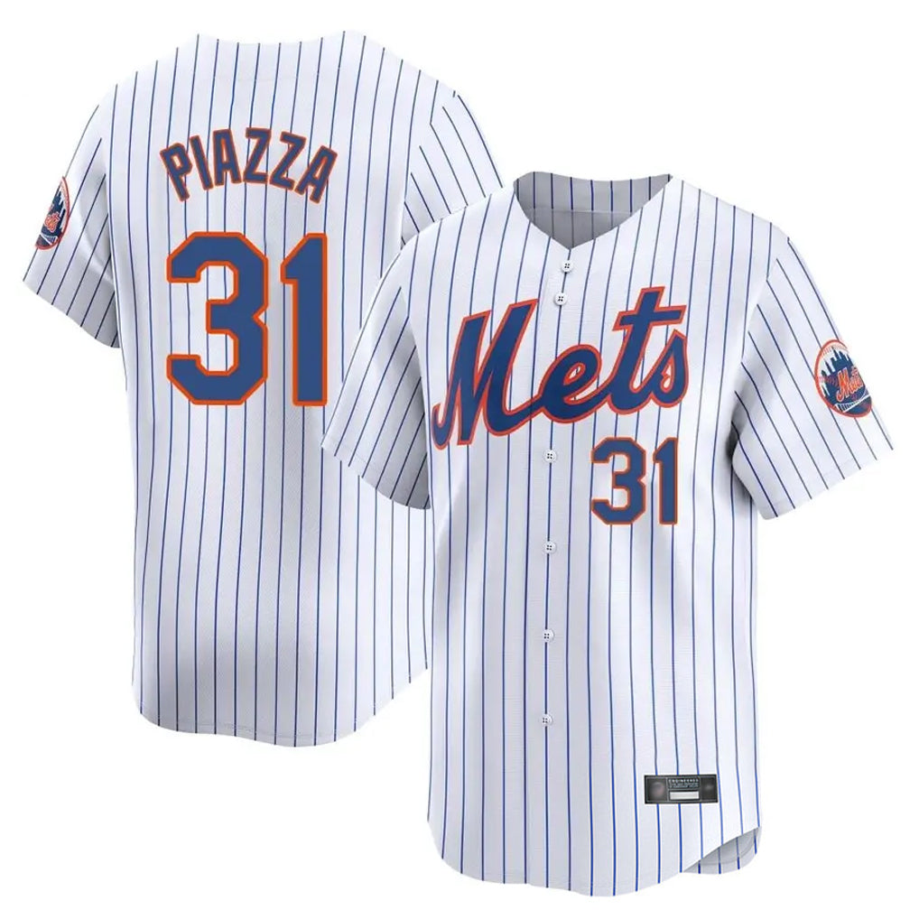 CAdoa NY.Mets #31 Mike Piazza Player White Home Replica Stitched Jerseys