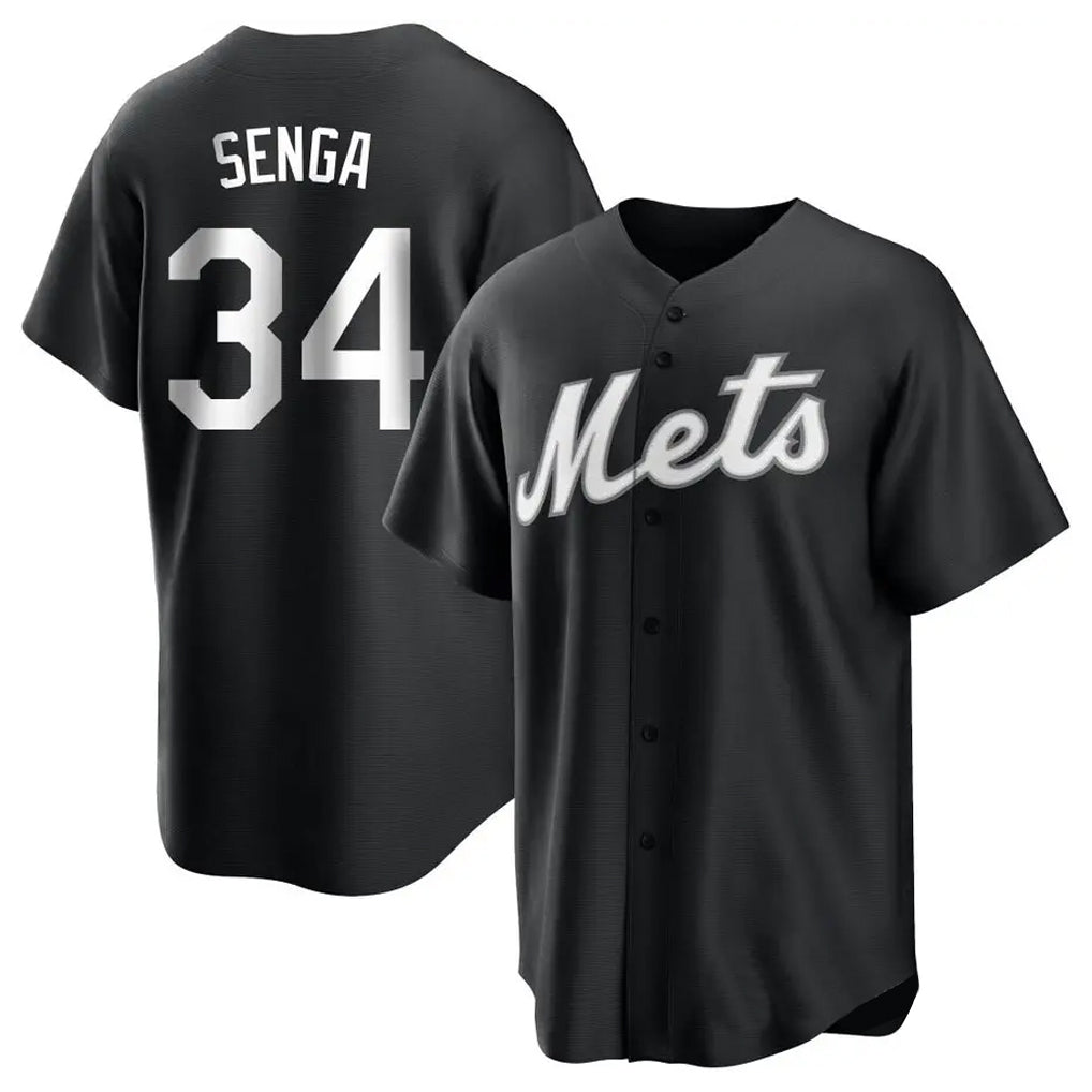 CAdoa NY.Mets #34 Kodai Senga Player Black Home Game Stitched Jerseys