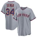 CAdoa NY.Mets #34 Kodai Senga Player Gray Road Home Game Stitched Jerseys