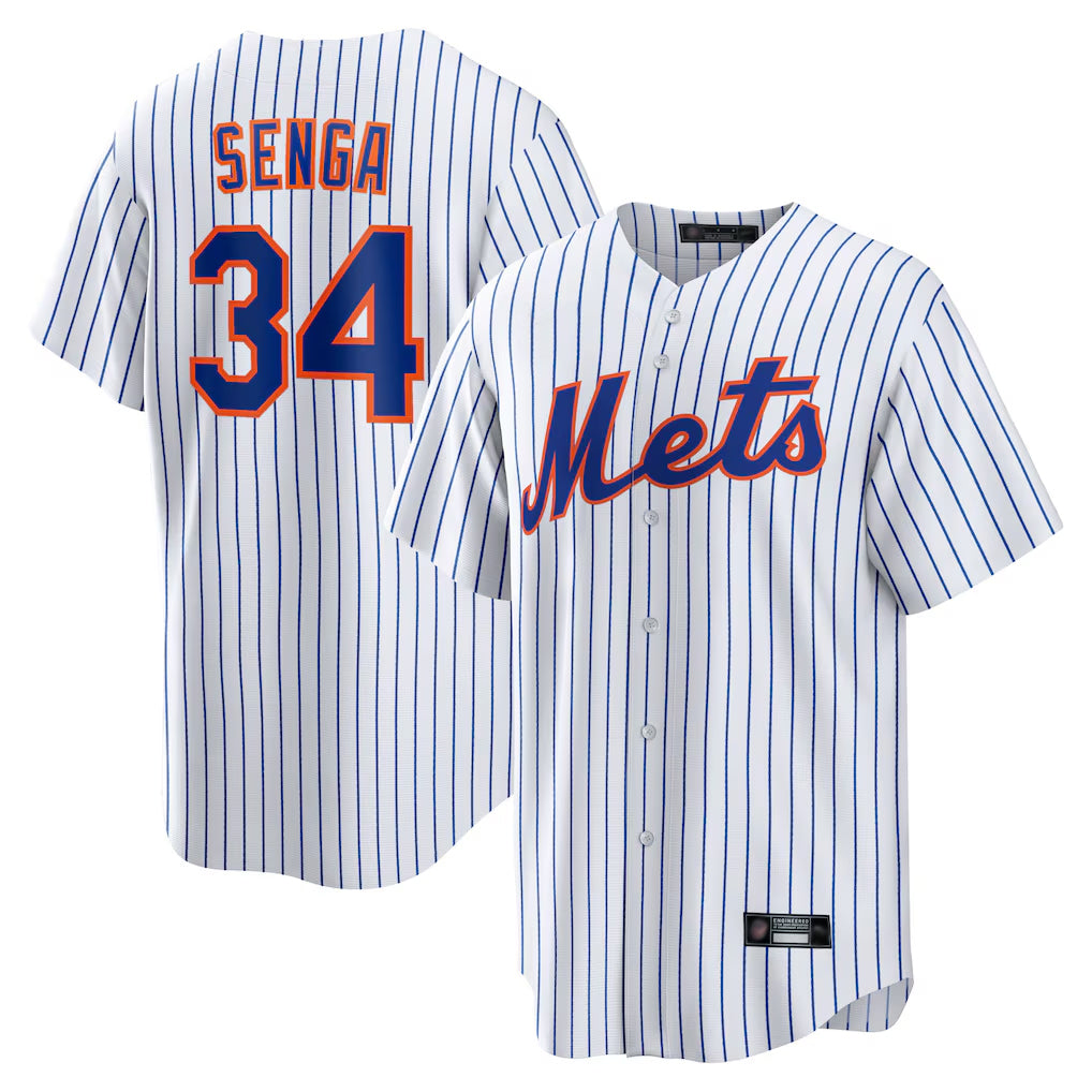 CAdoa NY.Mets #34 Kodai Senga Player White Home Replica Stitched Jerseys