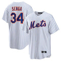 CAdoa NY.Mets #34 Kodai Senga Player White Home Replica Stitched Jerseys
