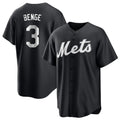 CAdoa NY.Mets #3 Carson Benge Player Black Home Game Stitched Jerseys