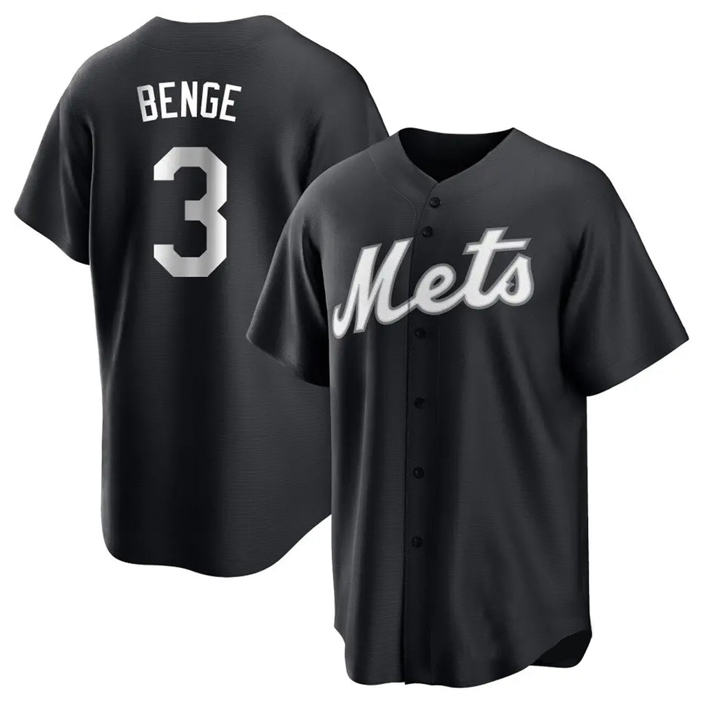 CAdoa NY.Mets #3 Carson Benge Player Black Home Game Stitched Jerseys