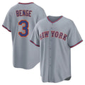 CAdoa NY.Mets #3 Carson Benge Player Gray Road Home Game Stitched Jerseys