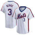 CAdoa NY.Mets #3 Carson Benge Player White Cooperstown Collection T-shirt Game Stitched Jerseys